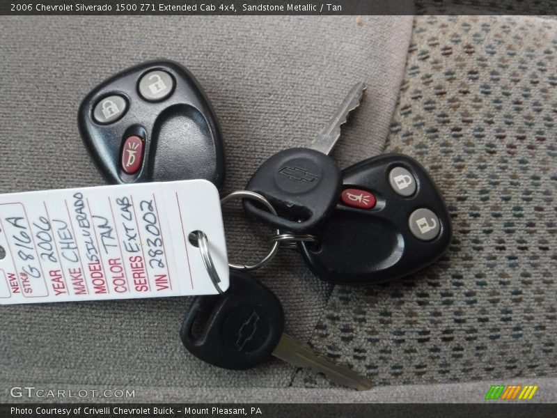 Sandstone Metallic / Tan 2006 Chevrolet Silverado 1500 Z71 Extended Cab 4x4