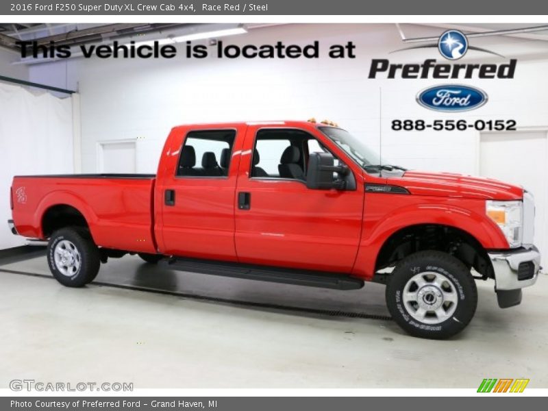 Race Red / Steel 2016 Ford F250 Super Duty XL Crew Cab 4x4