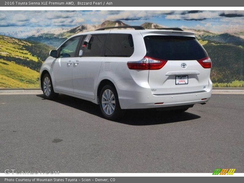 Blizzard Pearl / Ash 2016 Toyota Sienna XLE Premium AWD