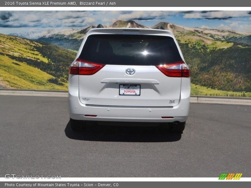 Blizzard Pearl / Ash 2016 Toyota Sienna XLE Premium AWD