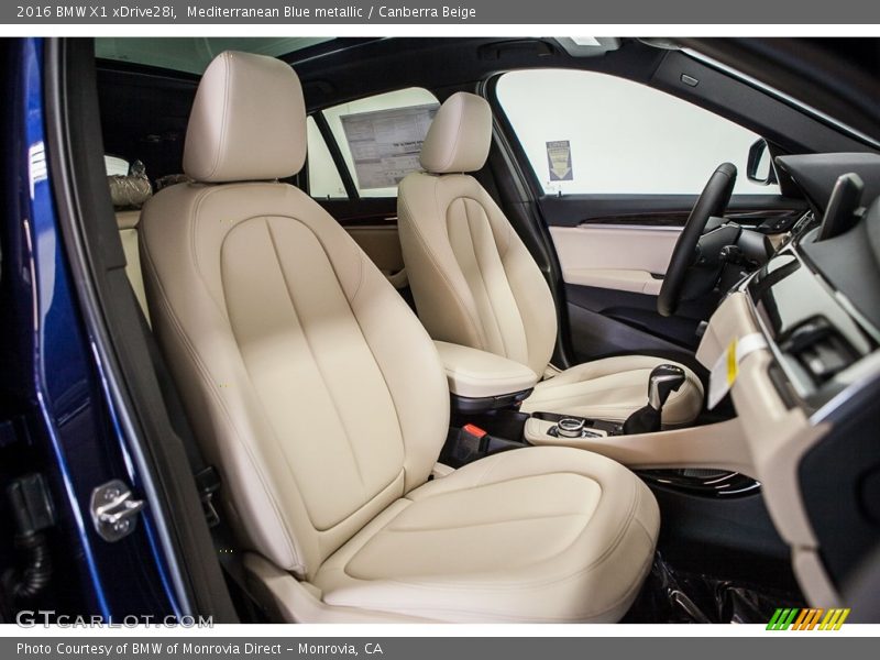 Mediterranean Blue metallic / Canberra Beige 2016 BMW X1 xDrive28i