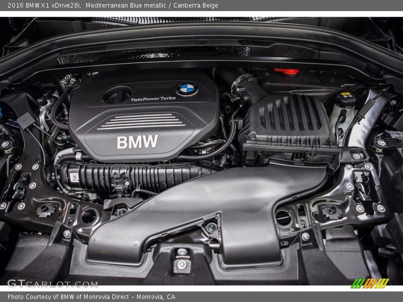 Mediterranean Blue metallic / Canberra Beige 2016 BMW X1 xDrive28i