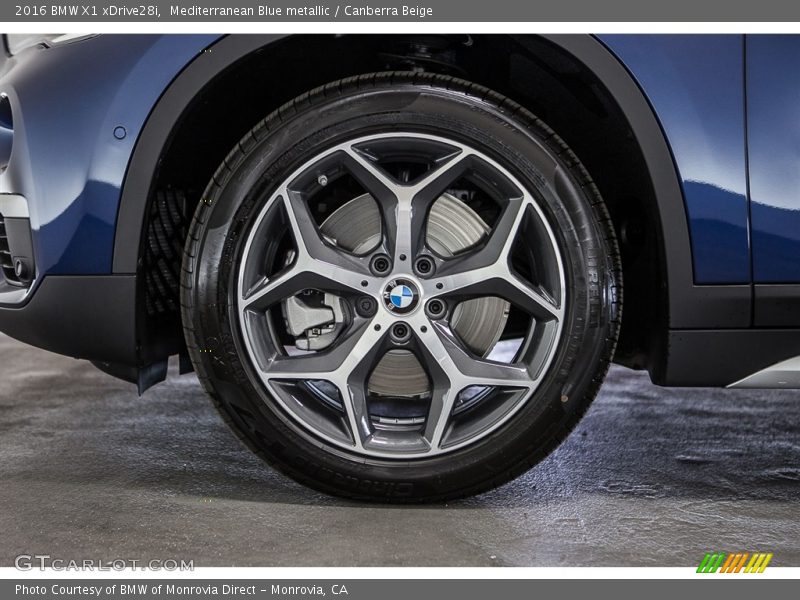Mediterranean Blue metallic / Canberra Beige 2016 BMW X1 xDrive28i
