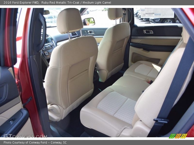 Ruby Red Metallic Tri-Coat / Medium Light Camel 2016 Ford Explorer FWD