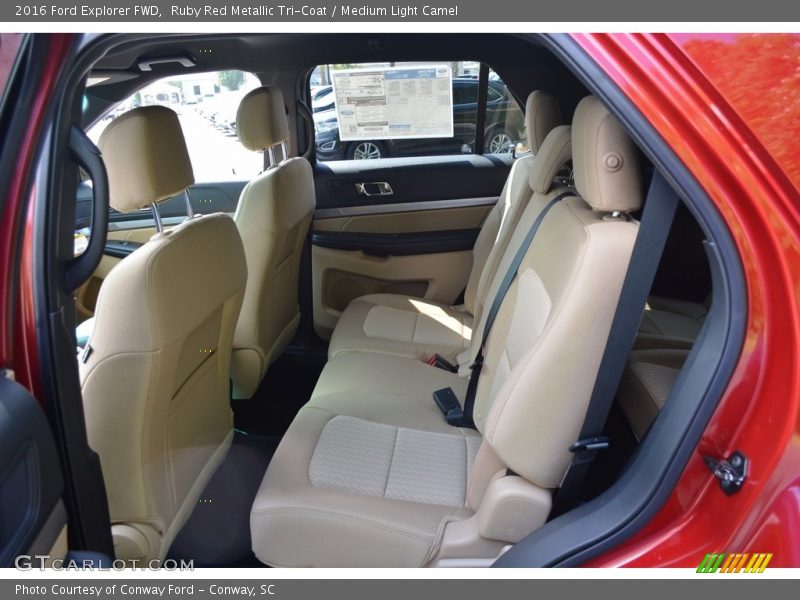 Ruby Red Metallic Tri-Coat / Medium Light Camel 2016 Ford Explorer FWD