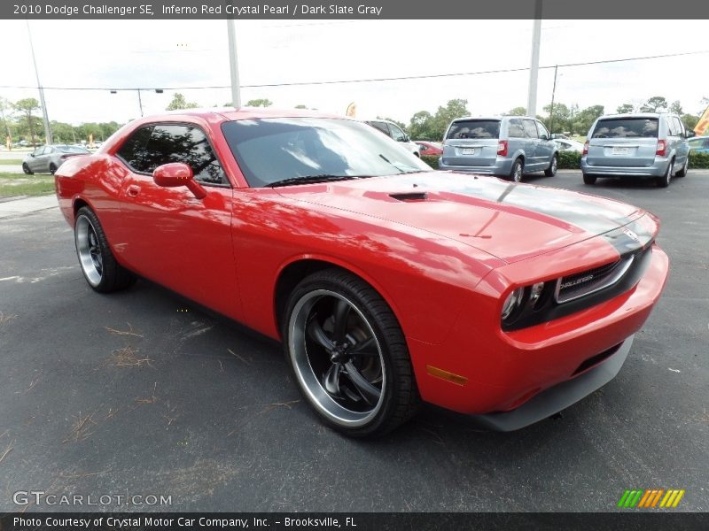 Inferno Red Crystal Pearl / Dark Slate Gray 2010 Dodge Challenger SE