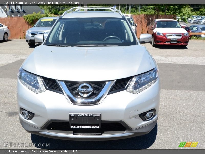 Brilliant Silver / Charcoal 2014 Nissan Rogue SL AWD