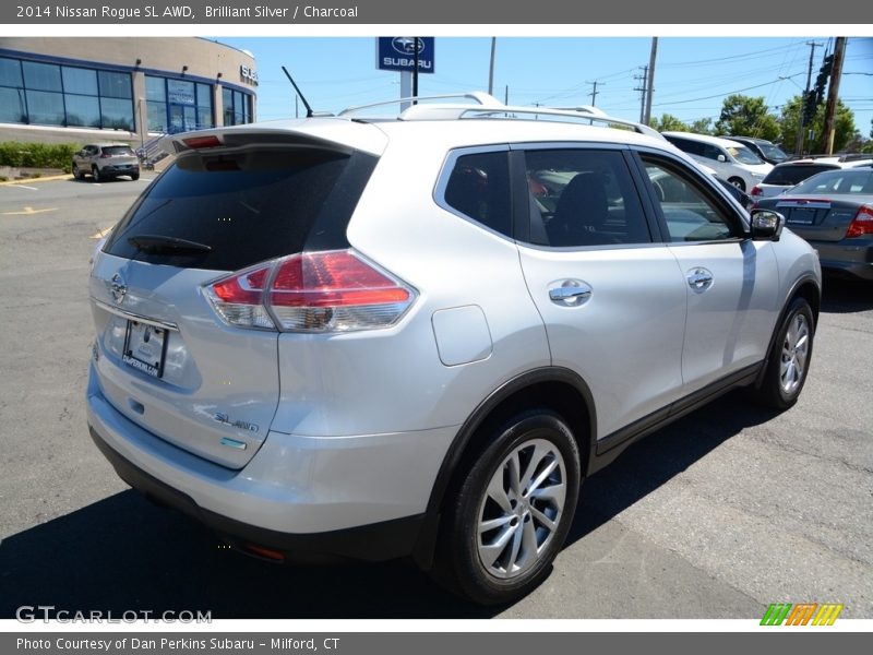 Brilliant Silver / Charcoal 2014 Nissan Rogue SL AWD