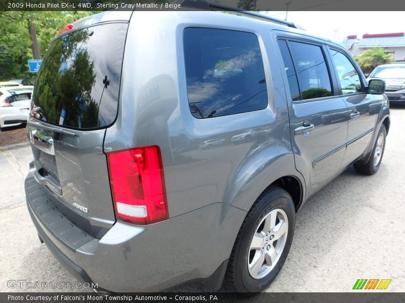 Sterling Gray Metallic / Beige 2009 Honda Pilot EX-L 4WD