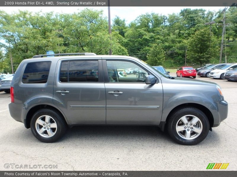 Sterling Gray Metallic / Beige 2009 Honda Pilot EX-L 4WD
