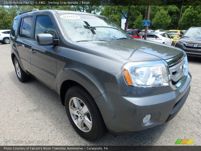 Sterling Gray Metallic / Beige 2009 Honda Pilot EX-L 4WD
