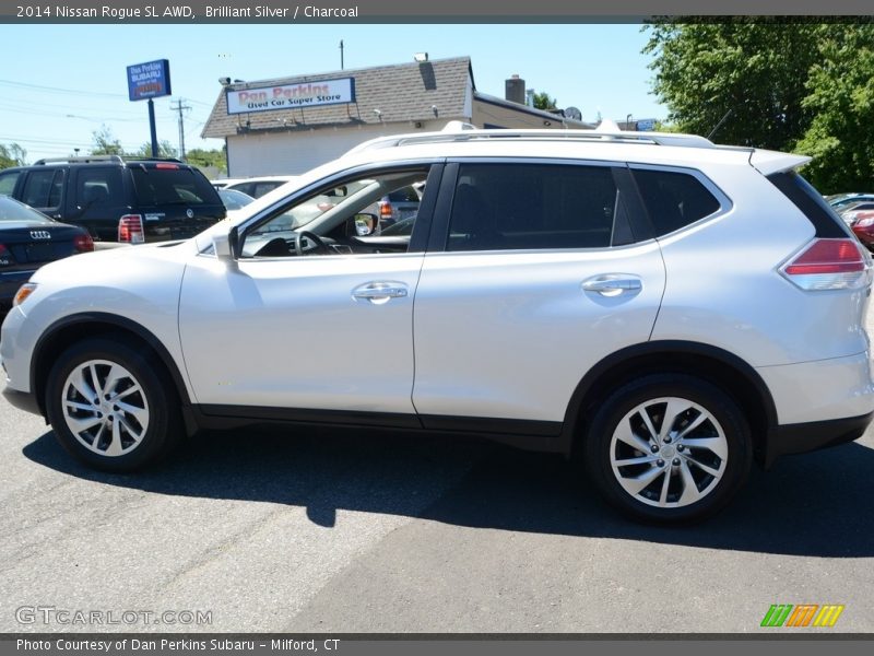 Brilliant Silver / Charcoal 2014 Nissan Rogue SL AWD