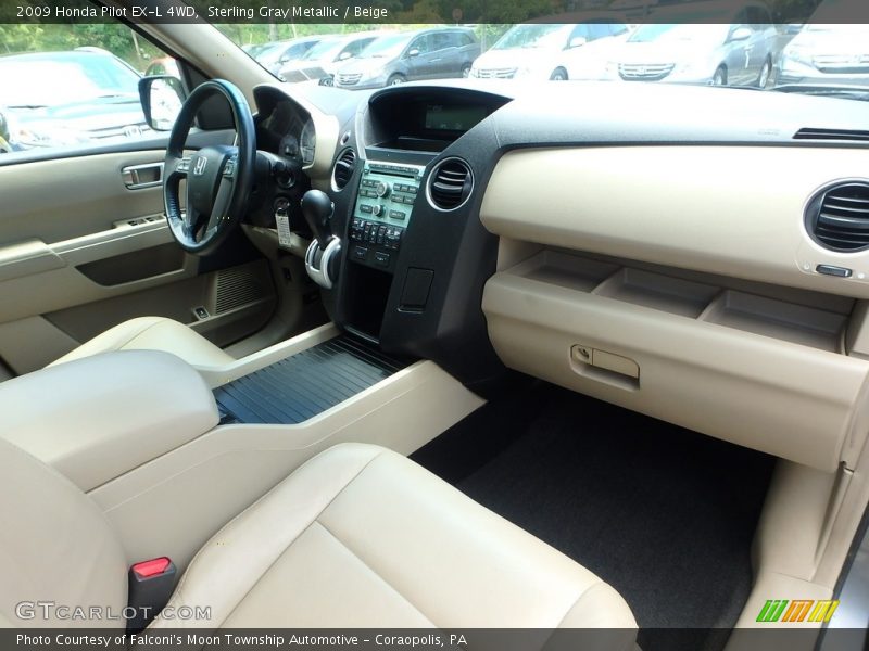 Sterling Gray Metallic / Beige 2009 Honda Pilot EX-L 4WD