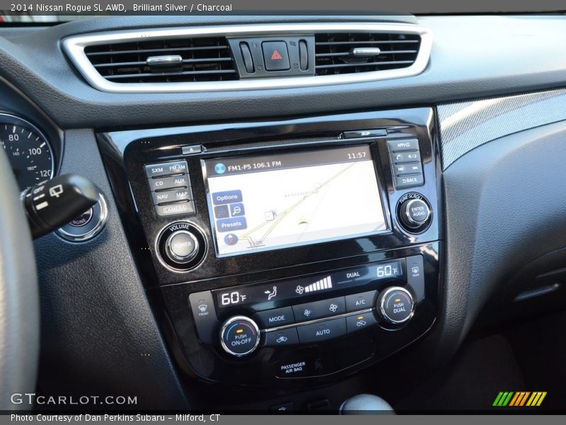 Brilliant Silver / Charcoal 2014 Nissan Rogue SL AWD