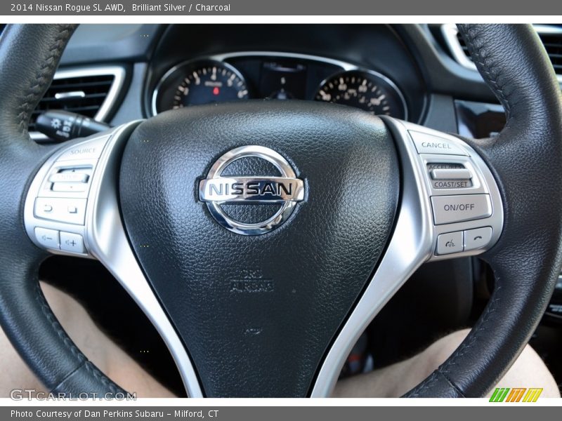 Brilliant Silver / Charcoal 2014 Nissan Rogue SL AWD