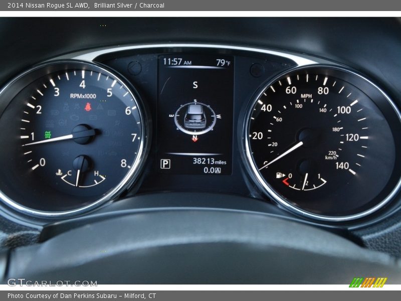 Brilliant Silver / Charcoal 2014 Nissan Rogue SL AWD