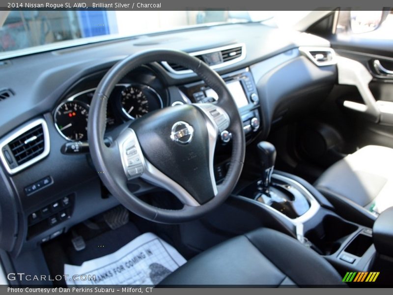Brilliant Silver / Charcoal 2014 Nissan Rogue SL AWD