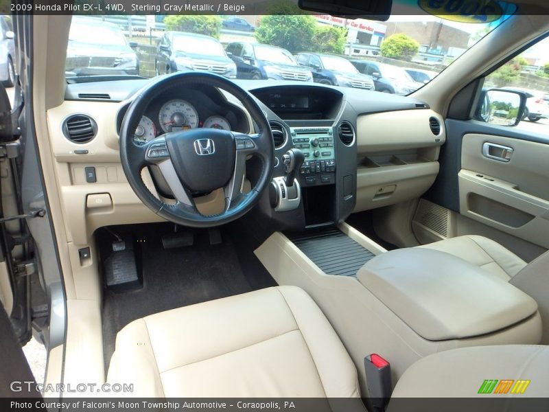 Sterling Gray Metallic / Beige 2009 Honda Pilot EX-L 4WD