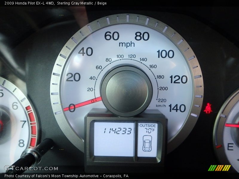 Sterling Gray Metallic / Beige 2009 Honda Pilot EX-L 4WD