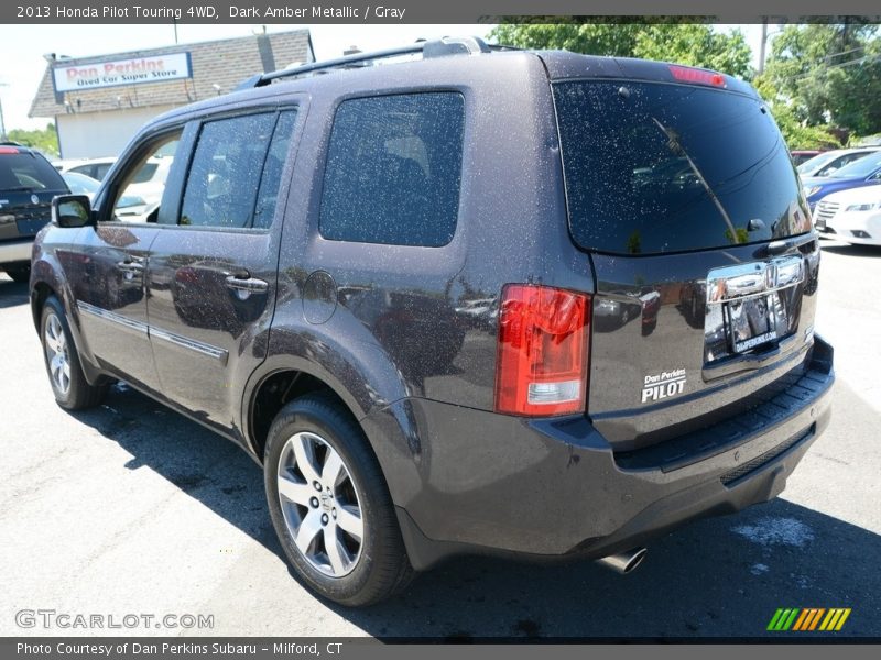 Dark Amber Metallic / Gray 2013 Honda Pilot Touring 4WD