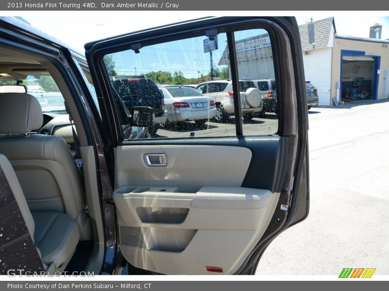 Dark Amber Metallic / Gray 2013 Honda Pilot Touring 4WD