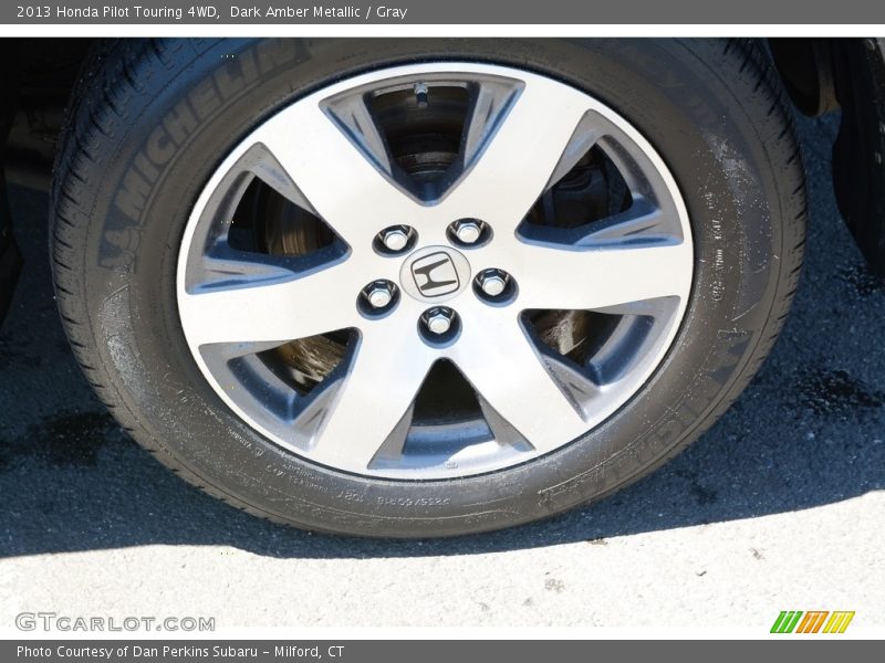 Dark Amber Metallic / Gray 2013 Honda Pilot Touring 4WD