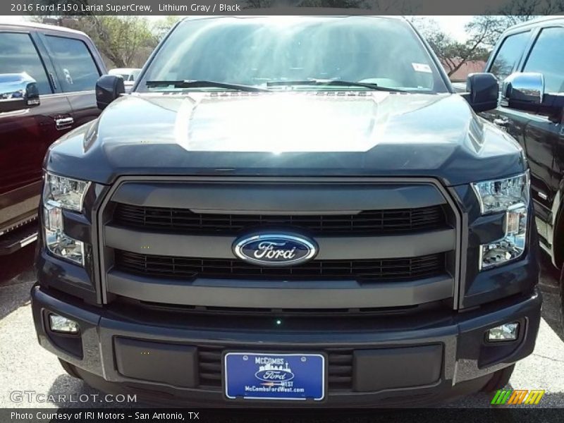 Lithium Gray / Black 2016 Ford F150 Lariat SuperCrew