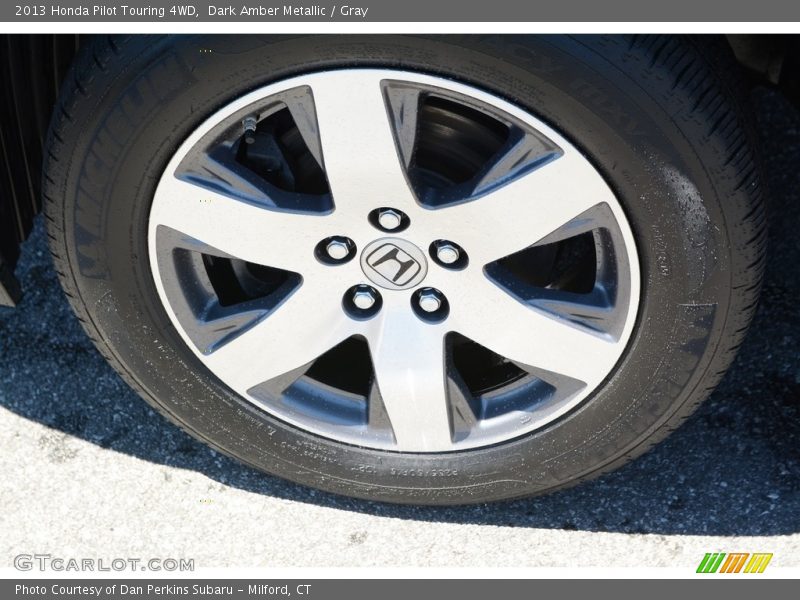 Dark Amber Metallic / Gray 2013 Honda Pilot Touring 4WD