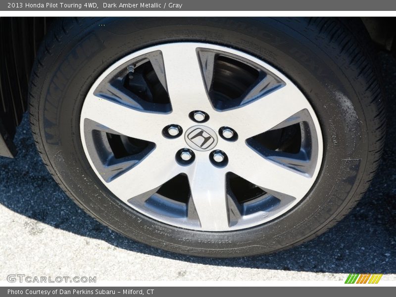 Dark Amber Metallic / Gray 2013 Honda Pilot Touring 4WD