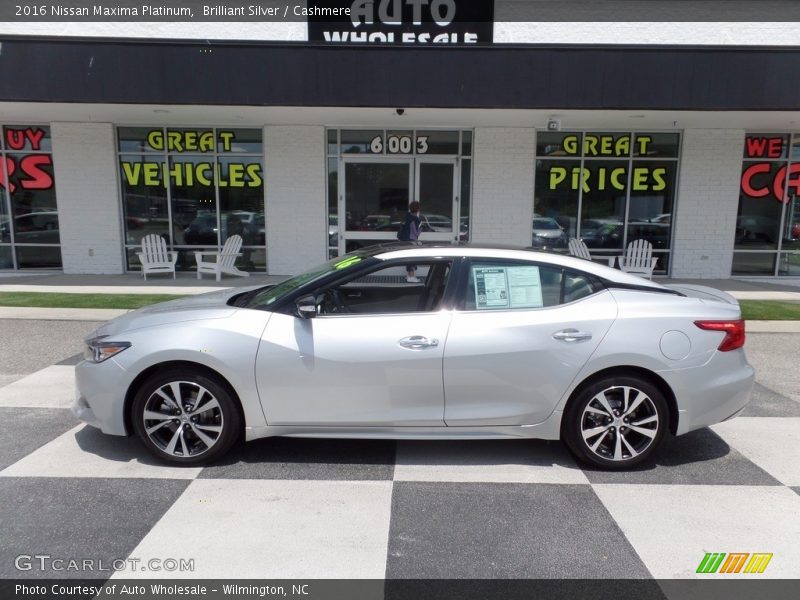 Brilliant Silver / Cashmere 2016 Nissan Maxima Platinum