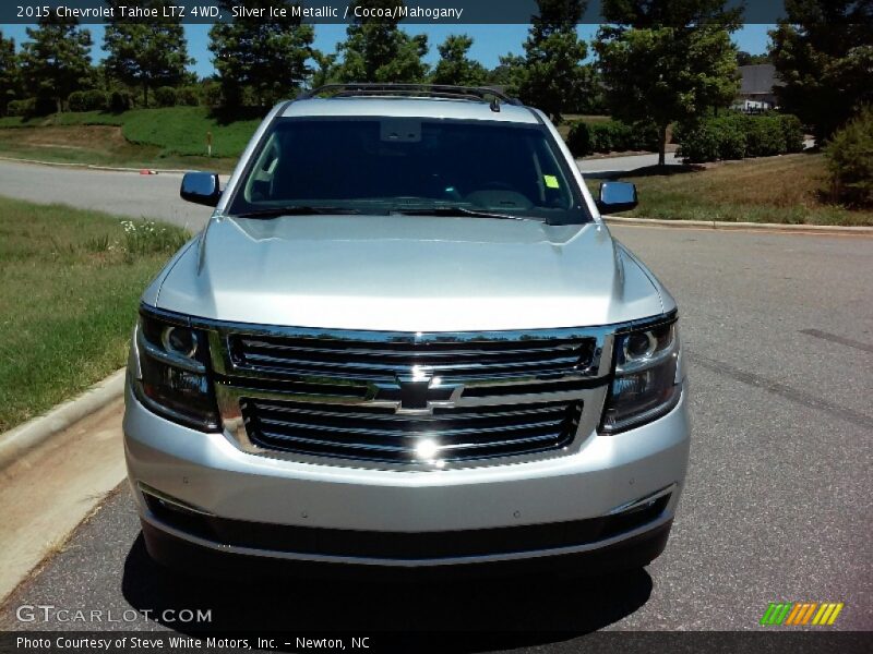 Silver Ice Metallic / Cocoa/Mahogany 2015 Chevrolet Tahoe LTZ 4WD