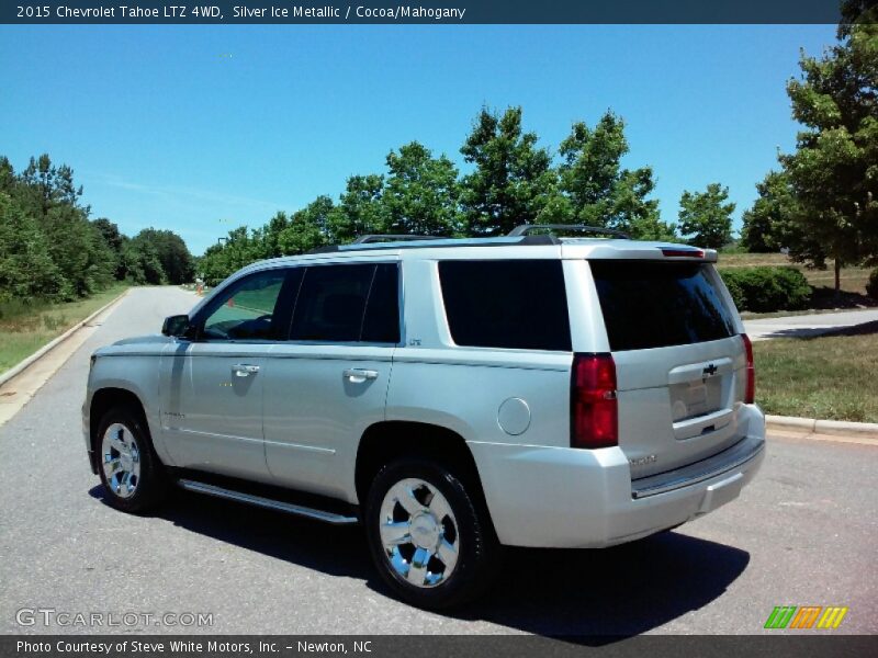 Silver Ice Metallic / Cocoa/Mahogany 2015 Chevrolet Tahoe LTZ 4WD