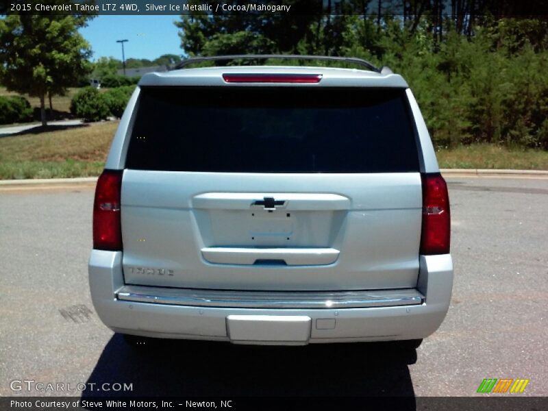 Silver Ice Metallic / Cocoa/Mahogany 2015 Chevrolet Tahoe LTZ 4WD