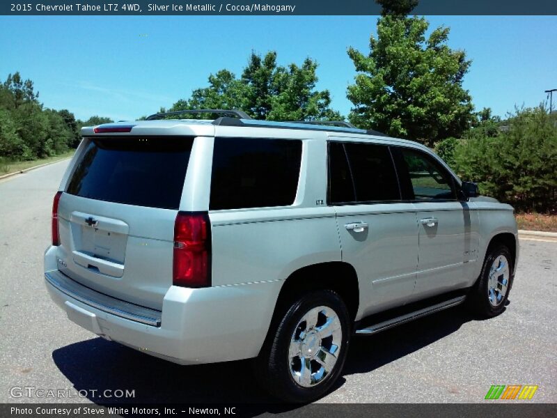 Silver Ice Metallic / Cocoa/Mahogany 2015 Chevrolet Tahoe LTZ 4WD