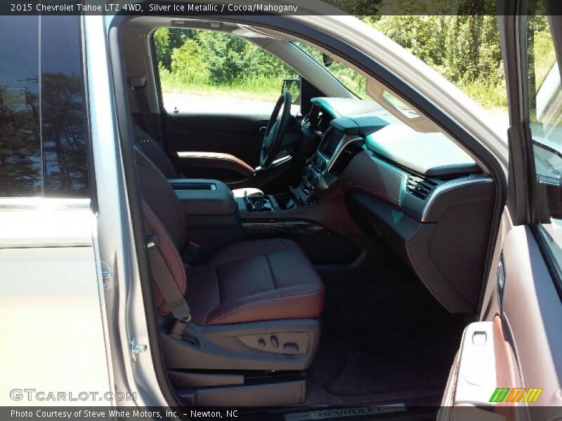 Silver Ice Metallic / Cocoa/Mahogany 2015 Chevrolet Tahoe LTZ 4WD