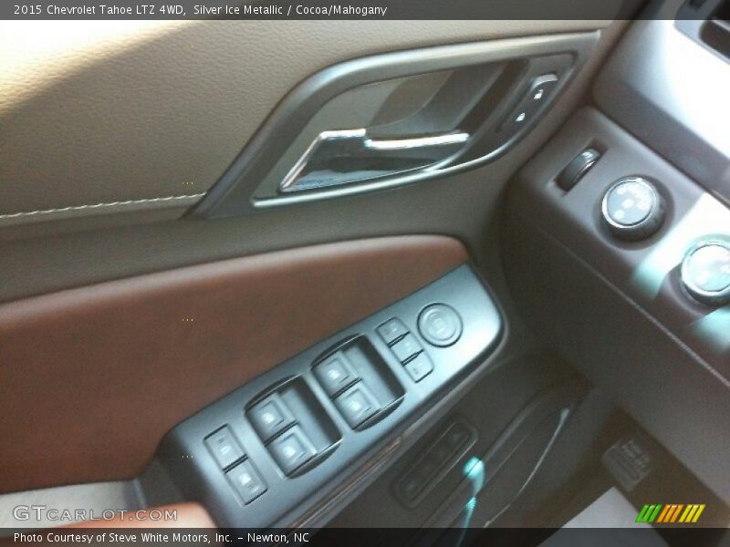 Silver Ice Metallic / Cocoa/Mahogany 2015 Chevrolet Tahoe LTZ 4WD