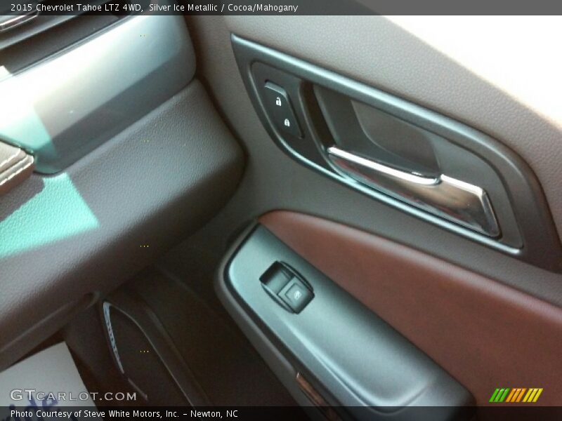Silver Ice Metallic / Cocoa/Mahogany 2015 Chevrolet Tahoe LTZ 4WD