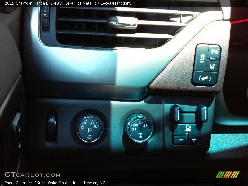 Silver Ice Metallic / Cocoa/Mahogany 2015 Chevrolet Tahoe LTZ 4WD