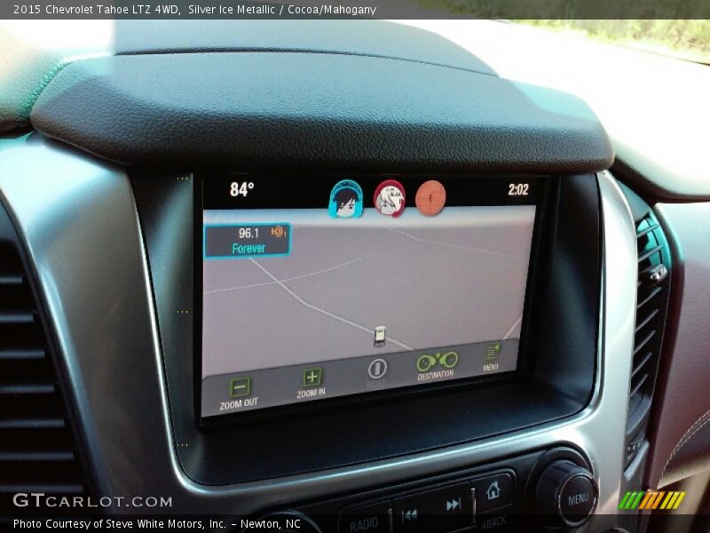 Silver Ice Metallic / Cocoa/Mahogany 2015 Chevrolet Tahoe LTZ 4WD