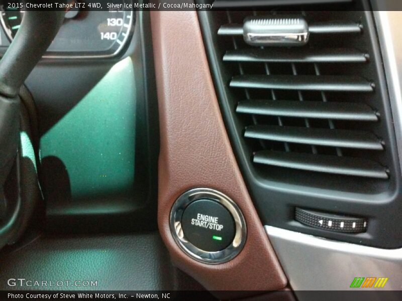 Silver Ice Metallic / Cocoa/Mahogany 2015 Chevrolet Tahoe LTZ 4WD