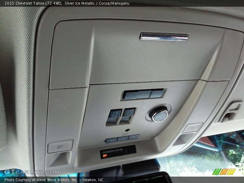 Silver Ice Metallic / Cocoa/Mahogany 2015 Chevrolet Tahoe LTZ 4WD
