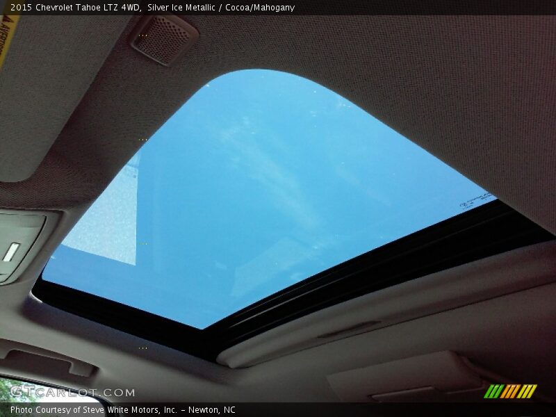 Silver Ice Metallic / Cocoa/Mahogany 2015 Chevrolet Tahoe LTZ 4WD