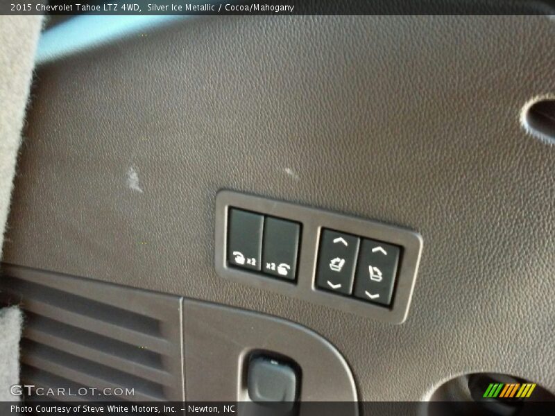 Silver Ice Metallic / Cocoa/Mahogany 2015 Chevrolet Tahoe LTZ 4WD