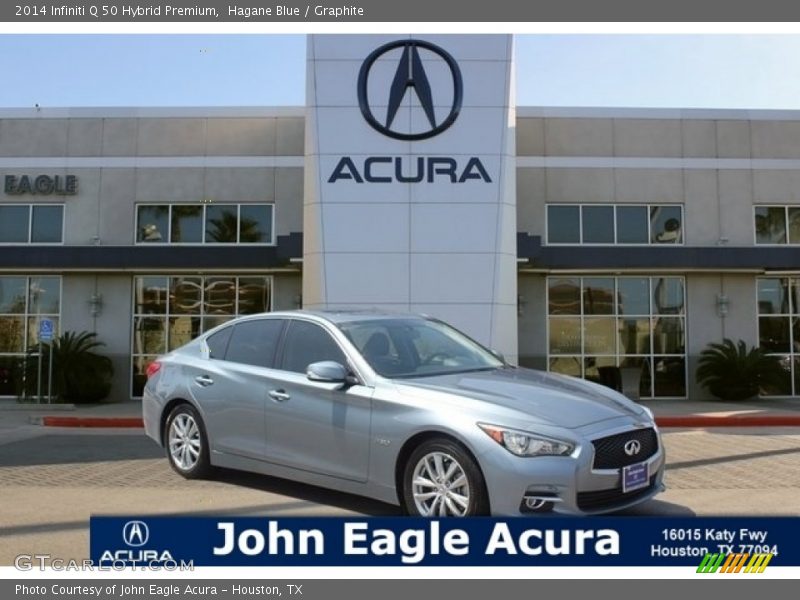 Hagane Blue / Graphite 2014 Infiniti Q 50 Hybrid Premium