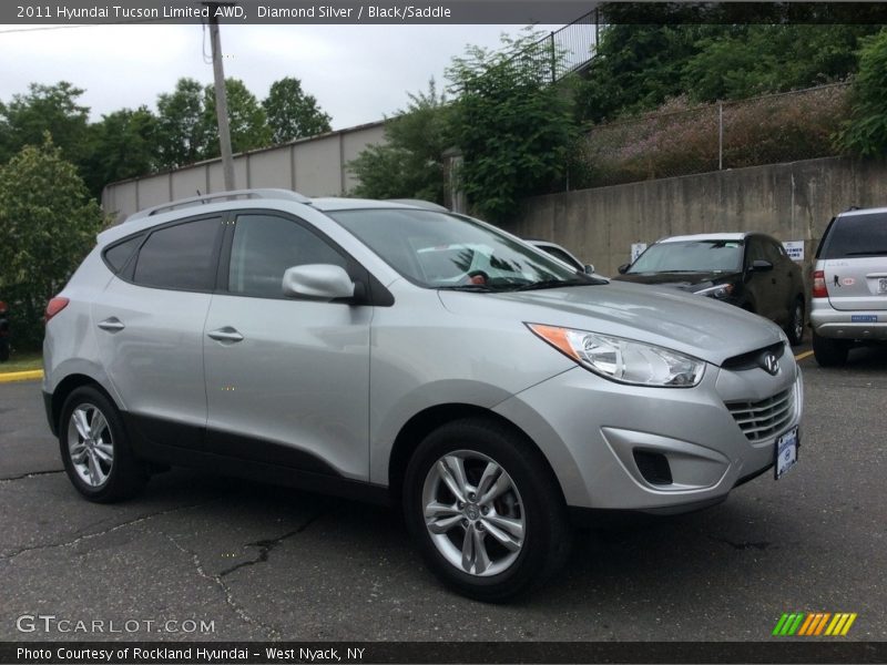 Diamond Silver / Black/Saddle 2011 Hyundai Tucson Limited AWD