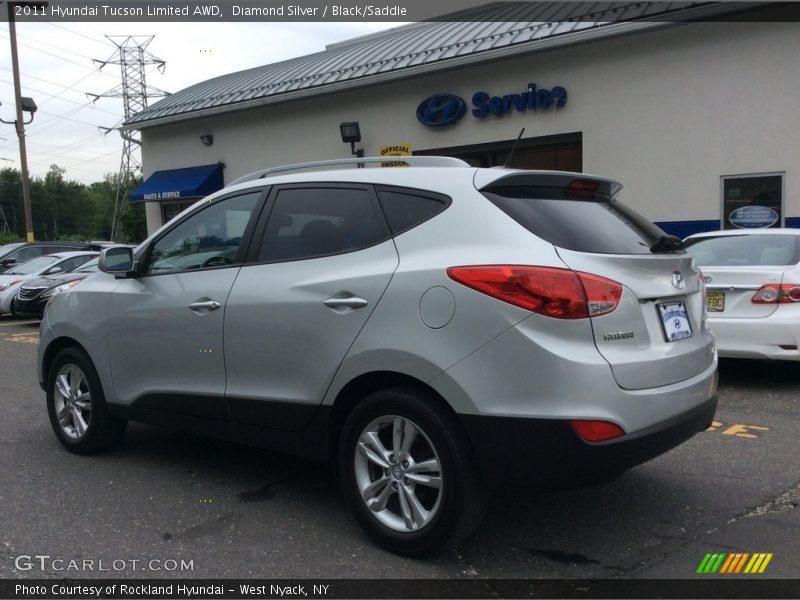 Diamond Silver / Black/Saddle 2011 Hyundai Tucson Limited AWD