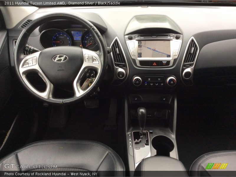 Diamond Silver / Black/Saddle 2011 Hyundai Tucson Limited AWD