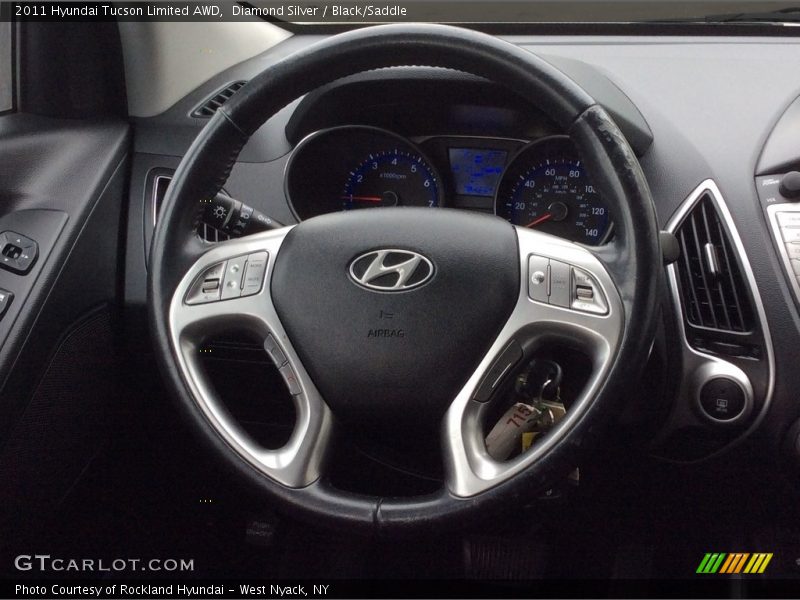 Diamond Silver / Black/Saddle 2011 Hyundai Tucson Limited AWD