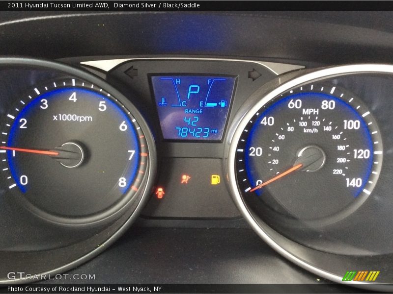 Diamond Silver / Black/Saddle 2011 Hyundai Tucson Limited AWD