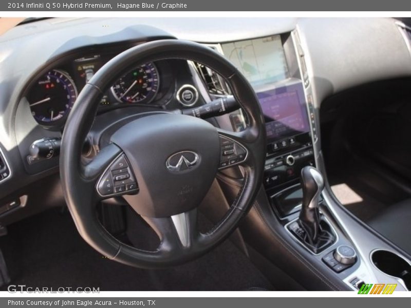 Hagane Blue / Graphite 2014 Infiniti Q 50 Hybrid Premium